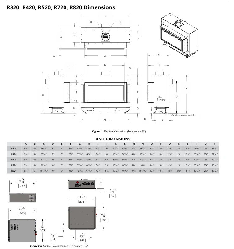 Montigo Exemplar R820 Single Sided Direct Vent Gas Fireplace - R820 - Image 3