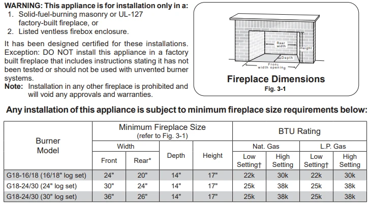 RealFyre G18 Series 16-18 Inch See-Thru Vent-Free Gas Log Set - G18-2-16-18-15 - Image 2