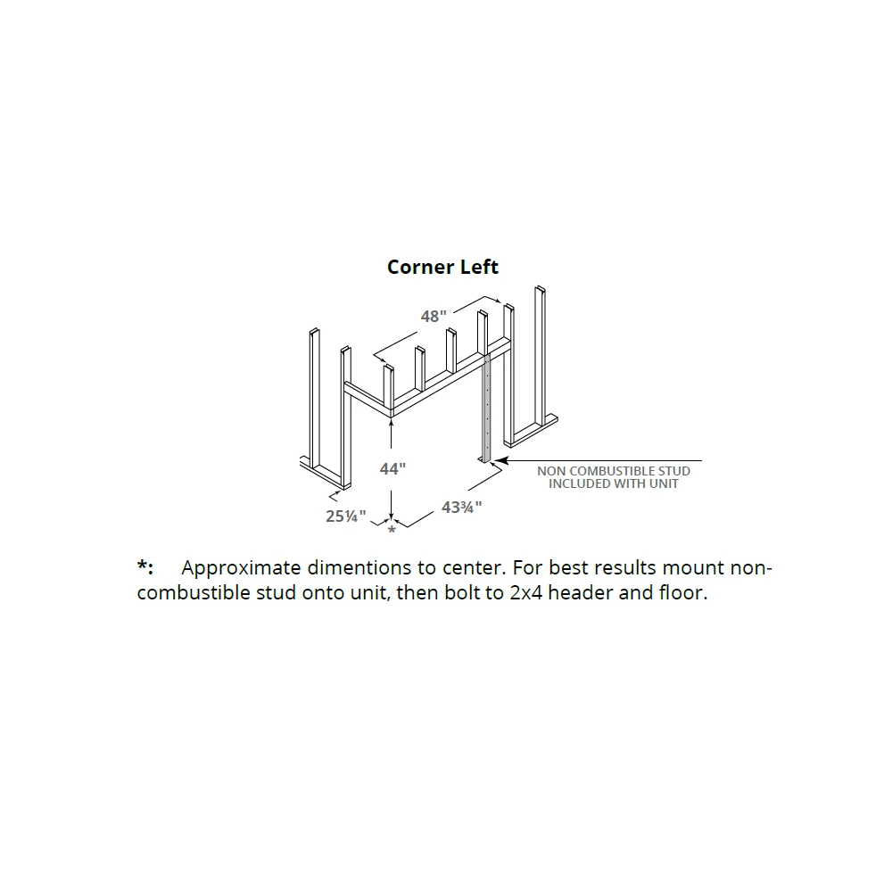 Montigo Divine Multi-Sided 38 Traditional Corner Direct-Vent Gas Fireplace - H38C - Image 3