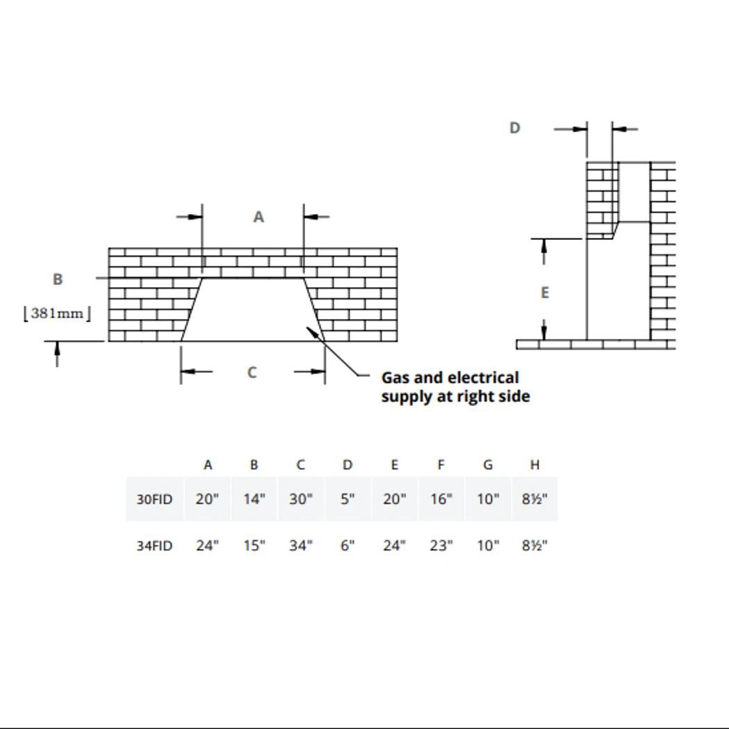 Montigo Illume 34 Inch Contemporary Gas Fireplace Insert - 34FIDNIL - Image 3