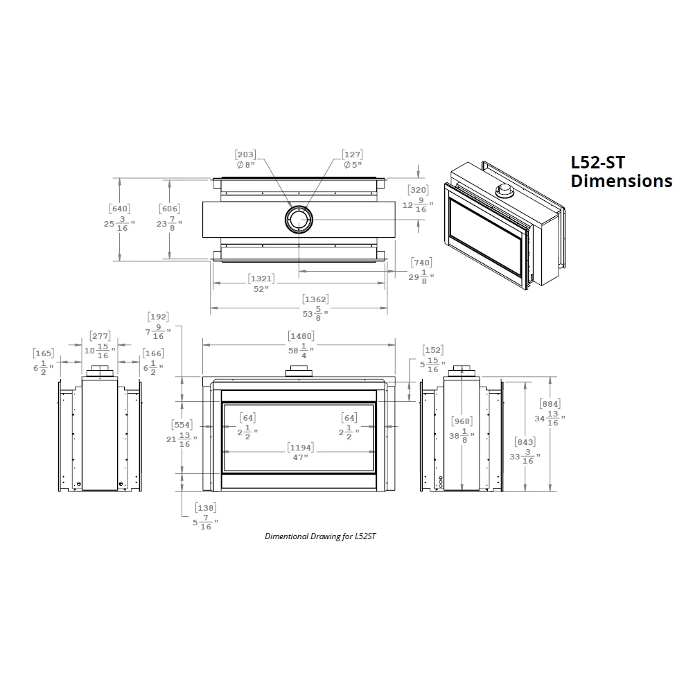 Montigo Phenom 38 See-Thru Direct-Vent Gas Fireplace - L52F - Image 2