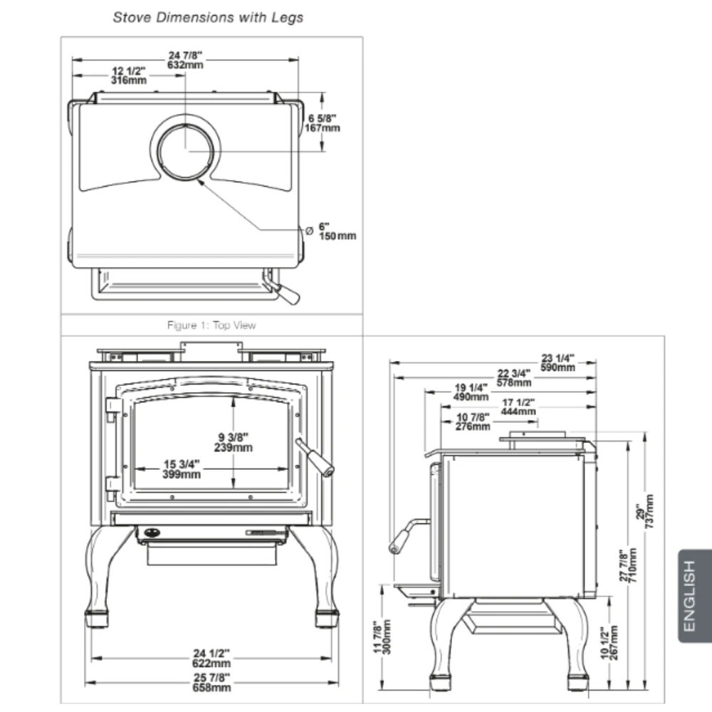 Osburn 1700 Wood Stove - OB01700 - Image 2