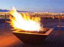 HPC Sedona Hammered Copper Bowl Outdoor Gas Firepit - SEDO40-EI