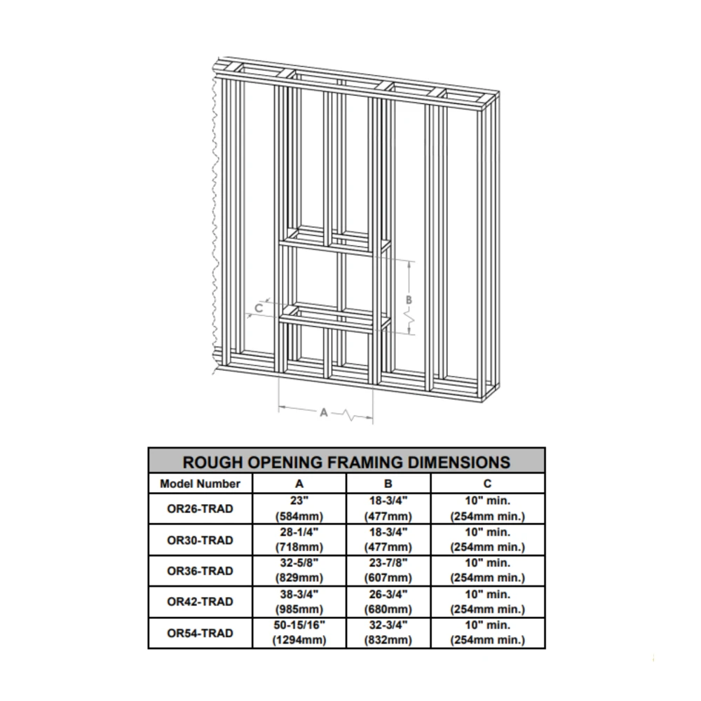 Modern Flames Orion Traditional 36 Built-In Electric Fireplace - OR36-TRAD - Image 3