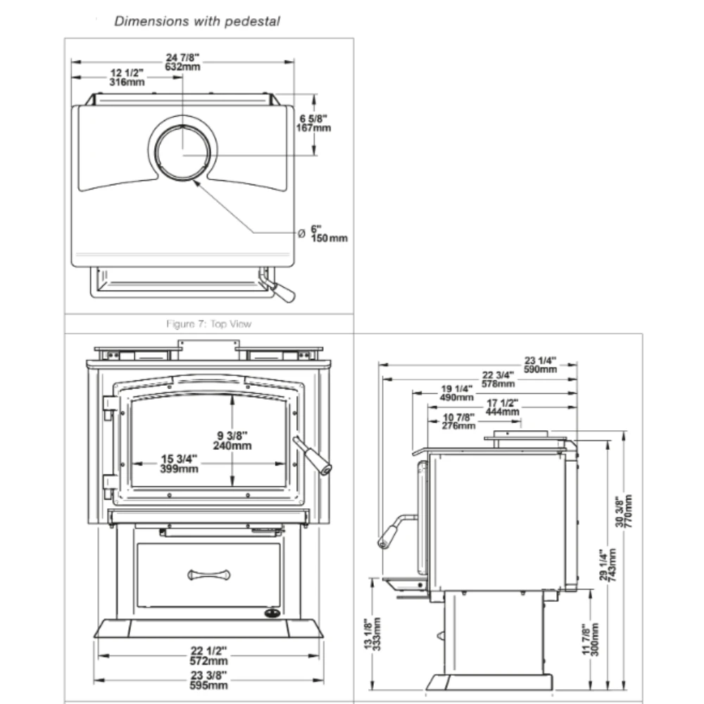 Osburn 1700 Wood Stove - OB01700 - Image 3
