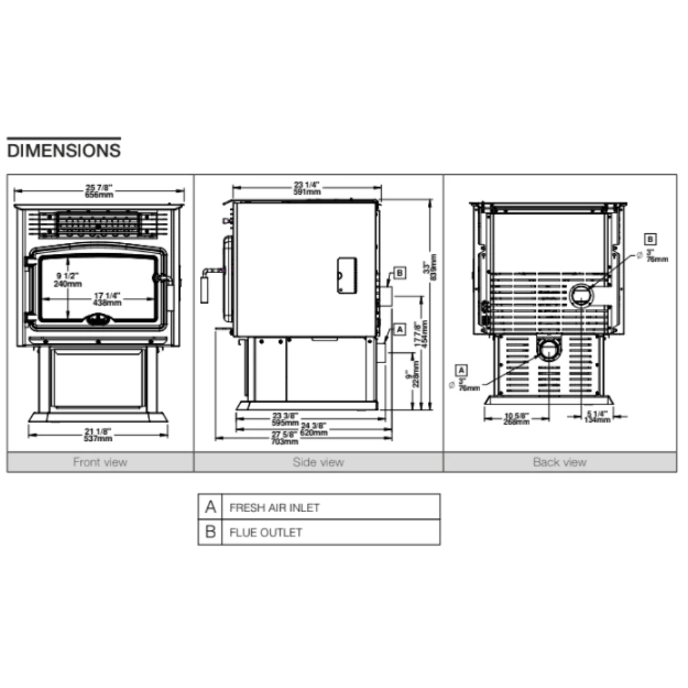 Osburn 2500 Pellet Stove - OP00025 - Image 2