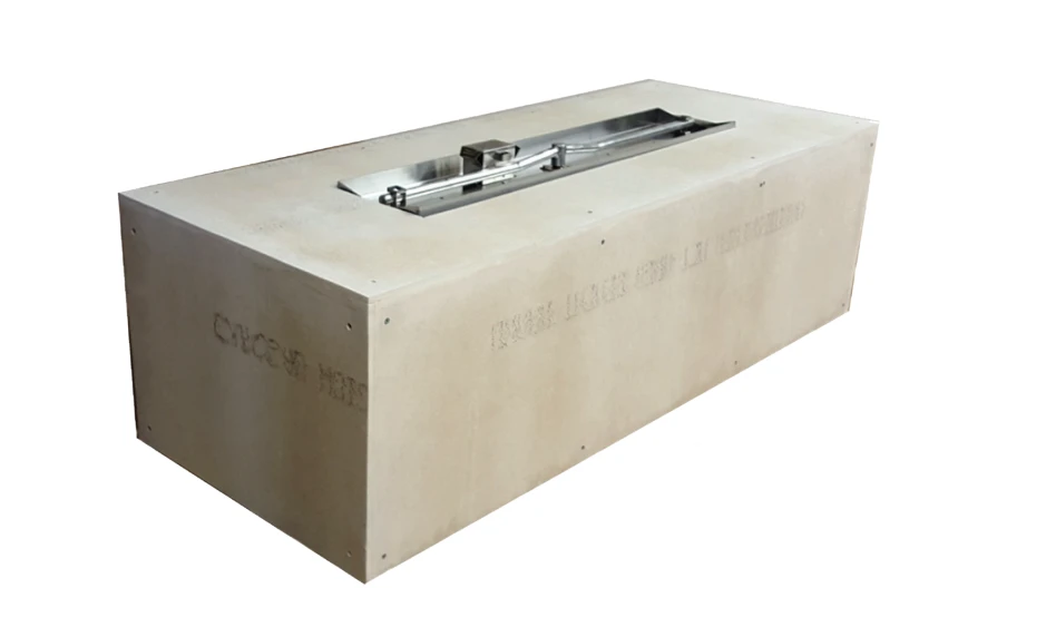 HPC 37 Inch RectanglePush Button Ignition Interlink Torpedo Burner Outdoor Gas Firepit - TOR-U60X24/37X8FPPKCEK