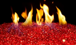 RealFyre 18 Inch See-Thru Vented Glass Burner With Variable Millivolt Valve - G45-2-GL-18-15