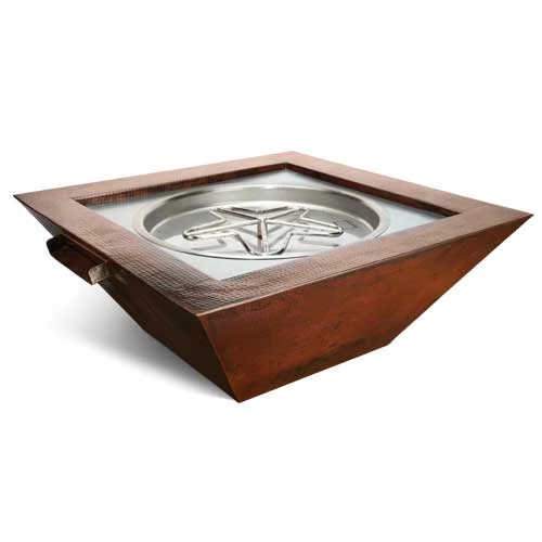 HPC Sedona Torpedo Hammered Copper Bowl Match Lit Outdoor Gas Firepit - TOR-SEDO40-MLFPK - Image 4