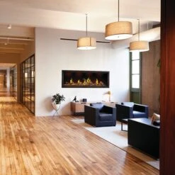 Napoleon Tall Linear Vector 74 With Luminous Logs Direct Vent Gas Fireplace - TLV74LN