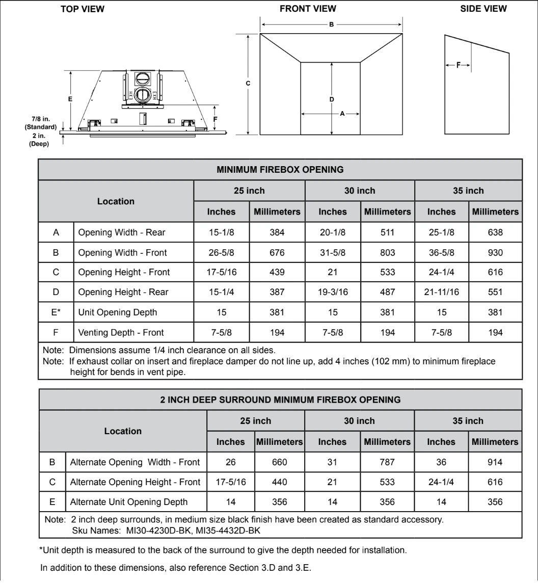 Majestic Trilliant Direct Vent Gas Insert - TRILLIANT25IN - Image 4